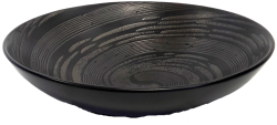 Assiette coupe Spirale noire 19cm