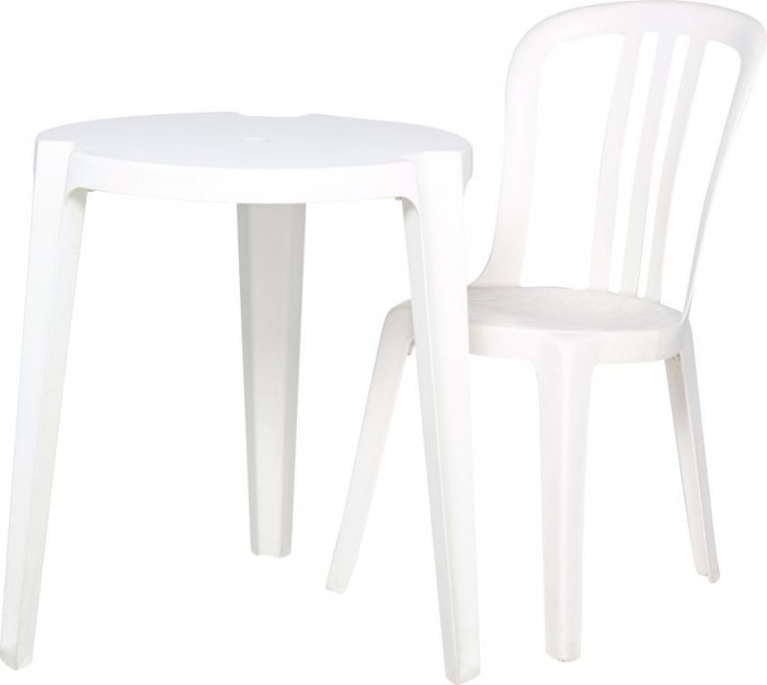 chaise ronde en plastique