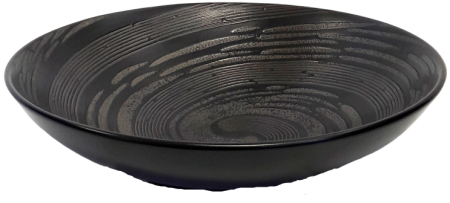 Assiette coupe Spirale noire 19cm