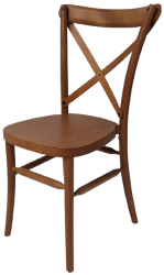 Chaise bois à dos croisé