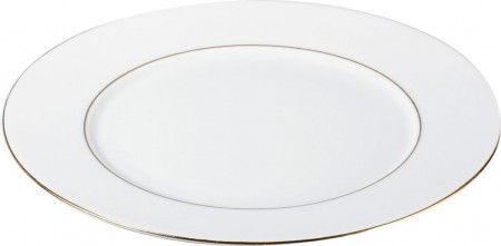 Assiette plate 27cm Filet or porcelaine
