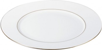 Assiette entremets 21cm Filet or porcelaine