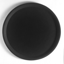 Plateau limonadier rond noir antidérapant 35cm