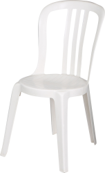 Chaise blanche plastique empilable