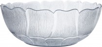 Saladier  verre 27cm fleur/givre